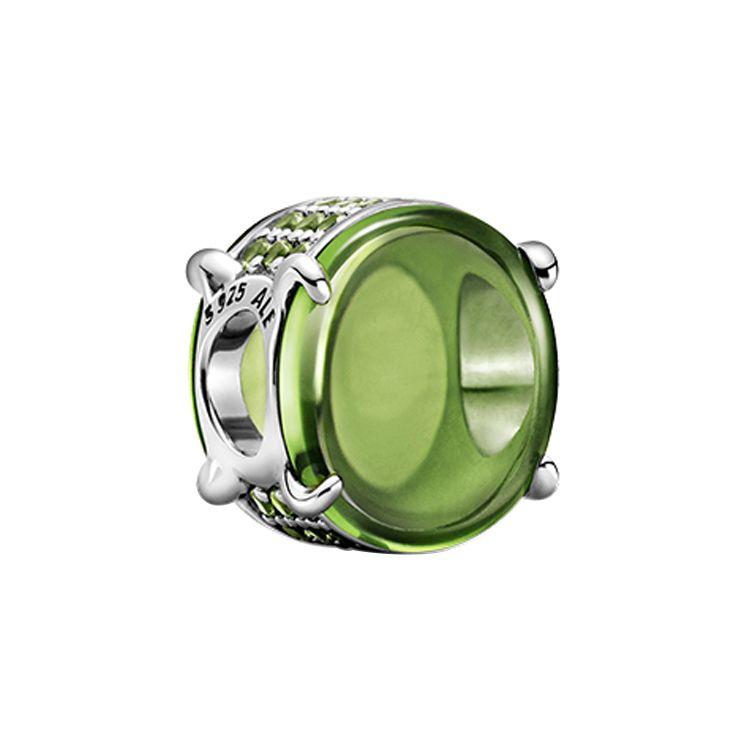 Pandora Green Oval Arc Gemstone Pendant Women pendant 799309C02 Green