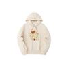 Anta Good Things Happen Lion Dance Mascot Embroidered Hoodie Women hoodies Rice-White 162318734-2