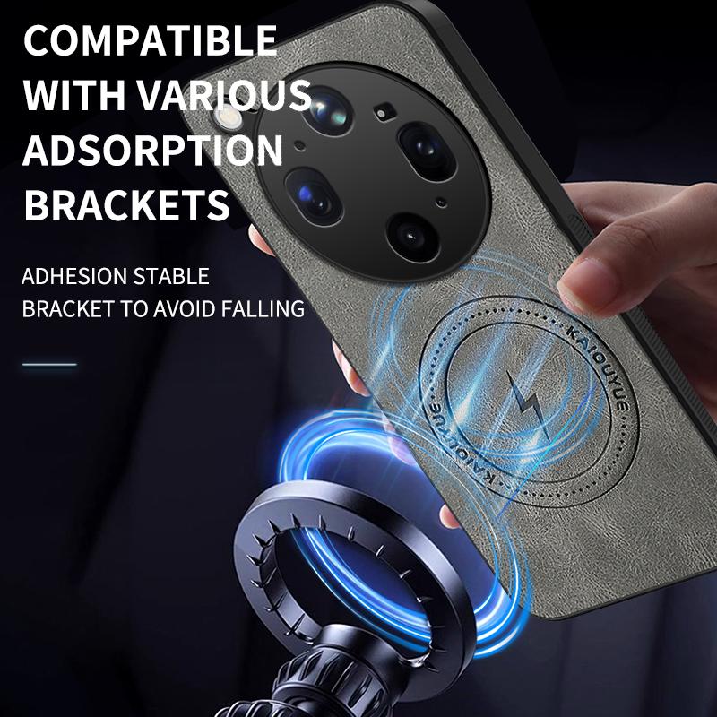 For Oppo Find X9 Ultra/Oppo Find X9 Pro Case Simple Stylish Magnetic Suction Luxury PU Leather Skin-friendly Anti-drop Cover