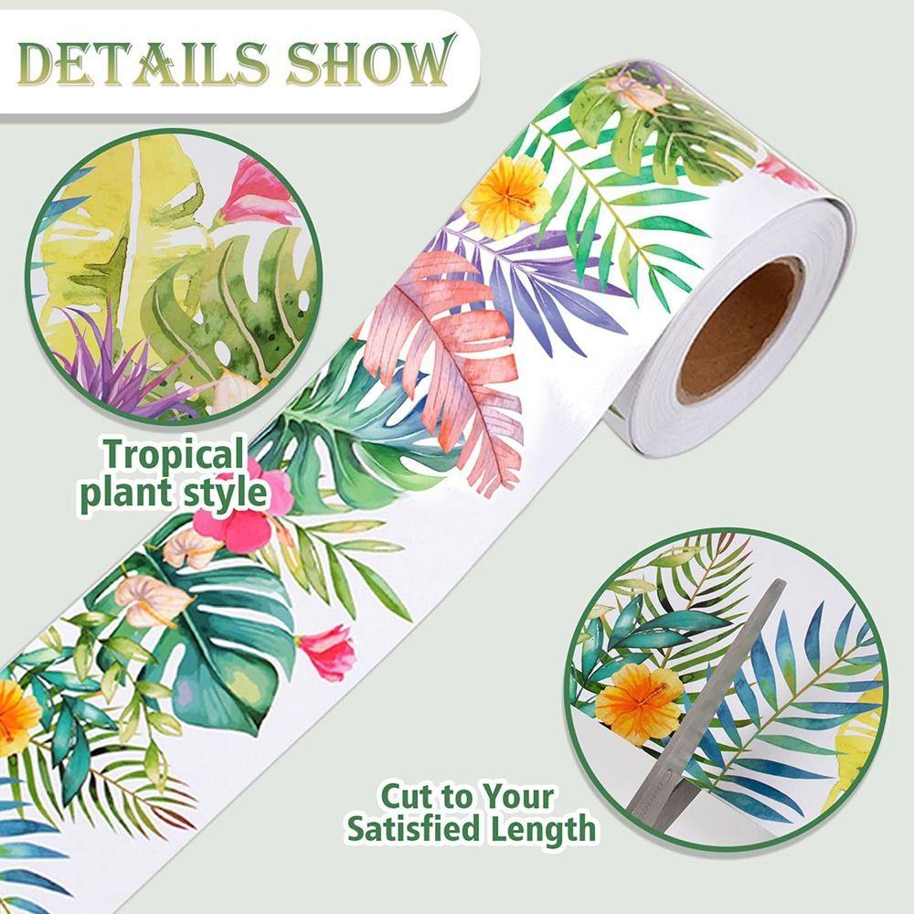 5m/10m Chalkboard Decorative Sticker Plant Poster Border Stickers Blackboard Decoration