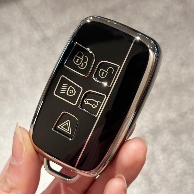 Key Fob Cover with Keychain for Land Rover LR4 Range Rover Sport Evoque Jaguar XF XJ XJL F-pace