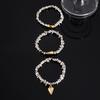 Vintage Irregular Metal Bead Heart-Shaped Pendant Bracelet for Women Men Unique Silver Color Bead Couple Bracelet Jewelry Gifts
