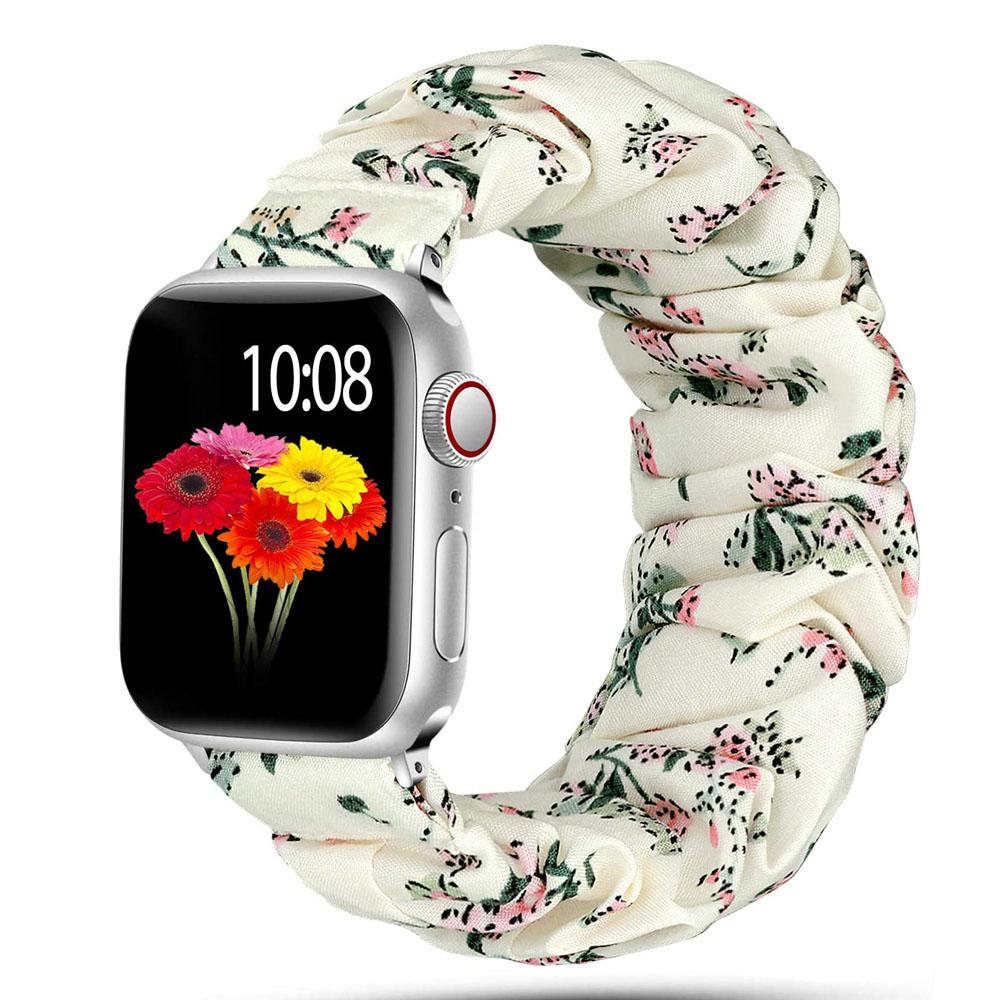 Scrunchie Strap for Apple Watch Band 44mm 40mm 42mm 41mm 38mm 45mm 49mm Ultra Nylon Solo Loop Bracelet iWatch Women 8 7 6 5 4 SE