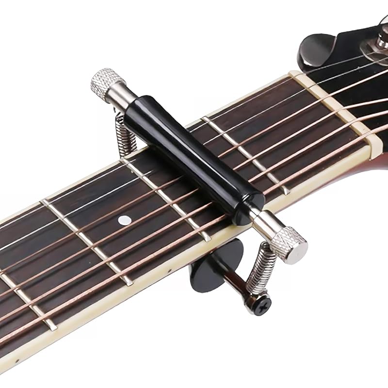 

LIANHATA guitar capo tasto black Rolling capo black for instant movement capo acoustic guitar acoustic guitar string Easy to install rolling capo
