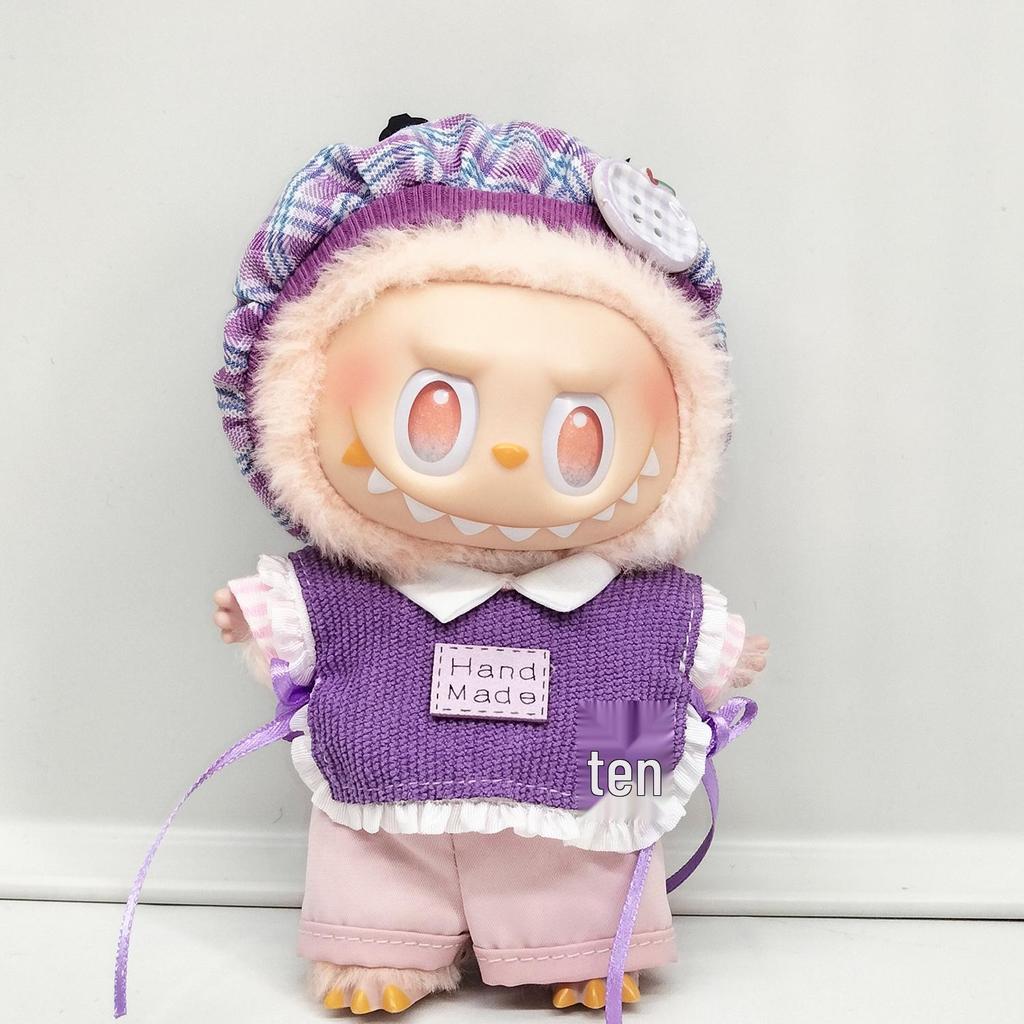 17cm Labubu Doll Clothing Set for 3.0 and First/Second Generation Sitting Party Blind Box Skirt