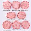 Flower Shaped Cookie Cutters Biscuit Mould 3D Frosting Cookie Cutter PP Material