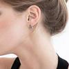 High-End Rainbow Double Ring Diamond Earrings for Women