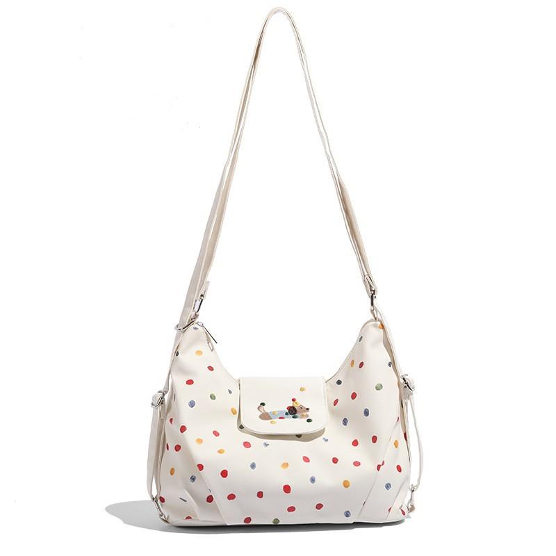 Cute Color Polka Dot Puppy Crossbody Bag New Large Capacity Student Backpack Crossbody Shoulder