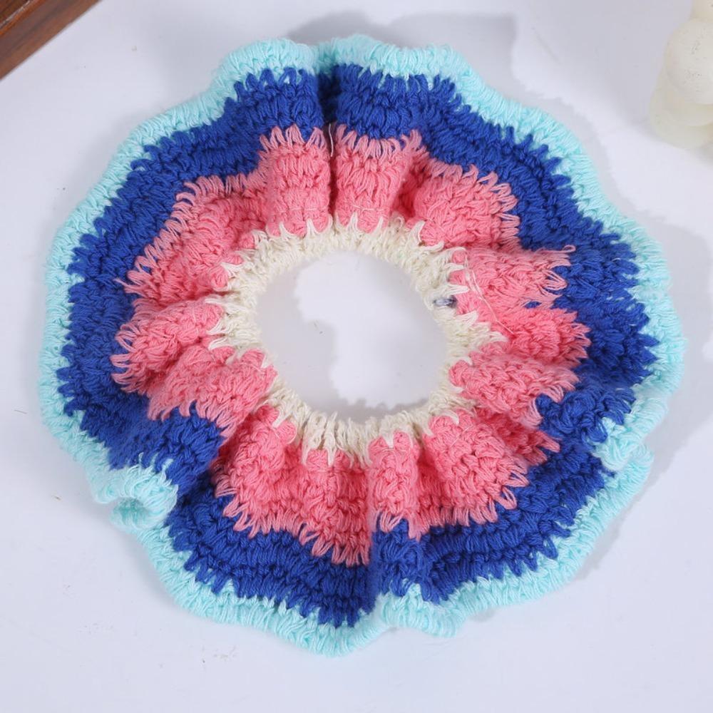 

Elastic Knitted Hair Rope Flores Ponytail Hair Band Elegant Crocheted Flower Scrunchies Party Style 6