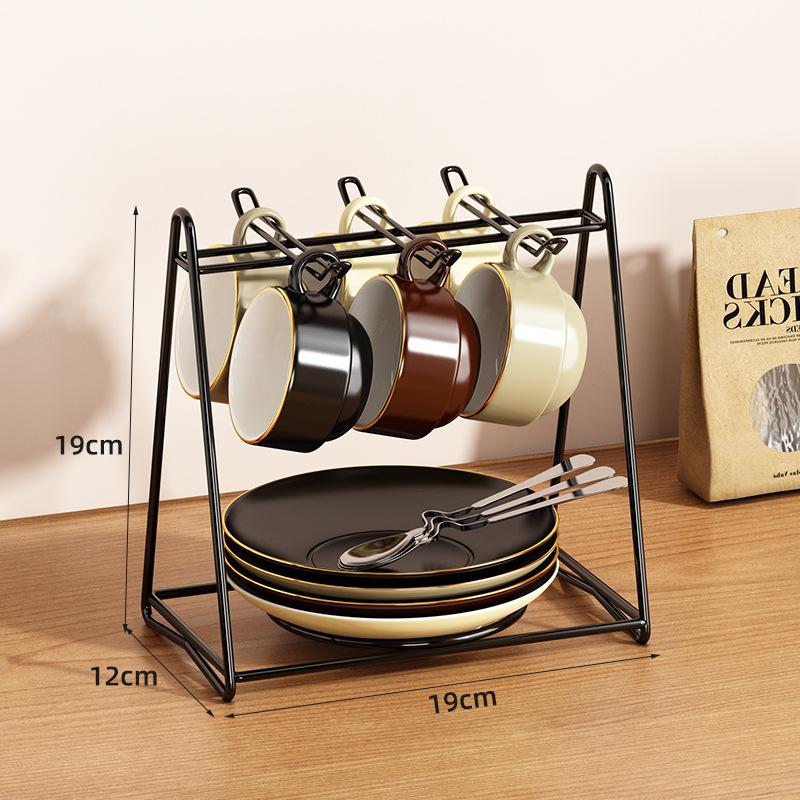 Подставка для кружек кухонный органайзер чёрный 2180₽