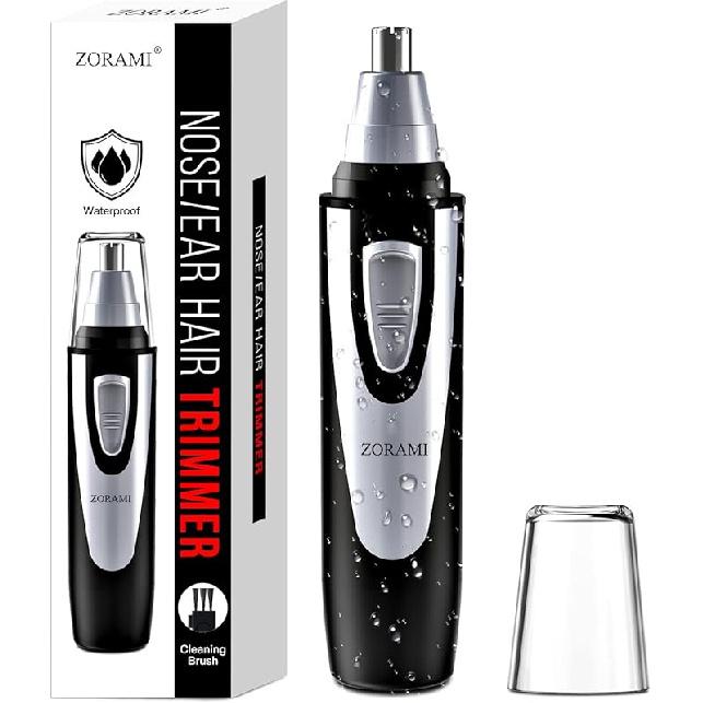 Ear and Nose Hair Trimmer Clipper - 2025 Professional Painless Eyebrow & Facial Hair Trimmer for Men Women, Battery-Operated Trimmer with IPX7