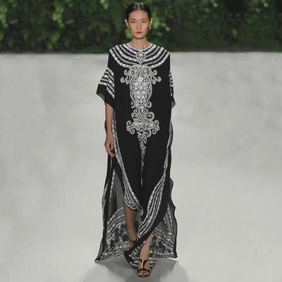 European & American Loose Polyester Beach Robe: XL Swimsuit Cover-up and Long Skirt