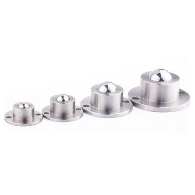 Rouleaux à billes de convoyeur à corps lisse tout en acier inoxydable avec bille de positionnement à bride