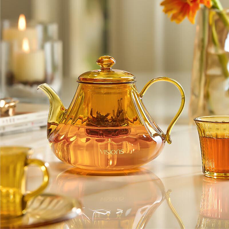 VISIONS Crystal Borosilicate Glass Flower Teapot Set