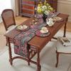 Table Runner Cotton Linen Rectangle Tabletop Decoration Embroider Tablecloth for Wedding Kitchen Holiday Party Home Decor