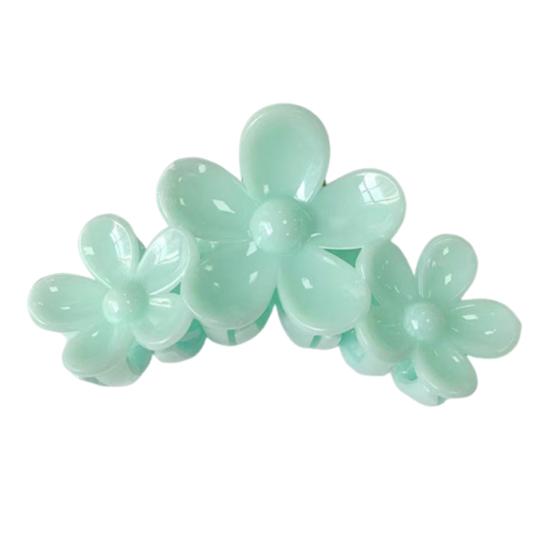

Hair Claw Three-Dimensional Flower Design Large Shark Clip Buns Half-Tied Hair Back Head Hair Claw Commuting Hair Accessories светло-зеленый