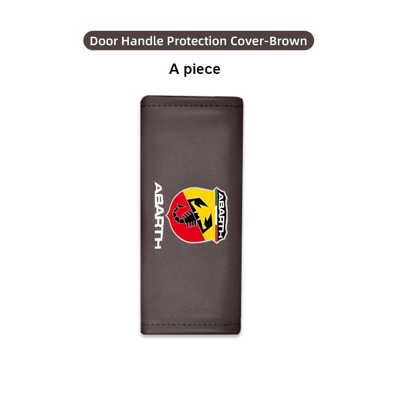 Car Door Pull Handle Cover Non-slip Leather Protective Case For Abarth Freemont Strada 500x Grande Punto Ducato Stilo Palio
