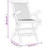 Garden Chairs 2 pcs Folding Grey 56x61x89 cm Solid Teak Wood
