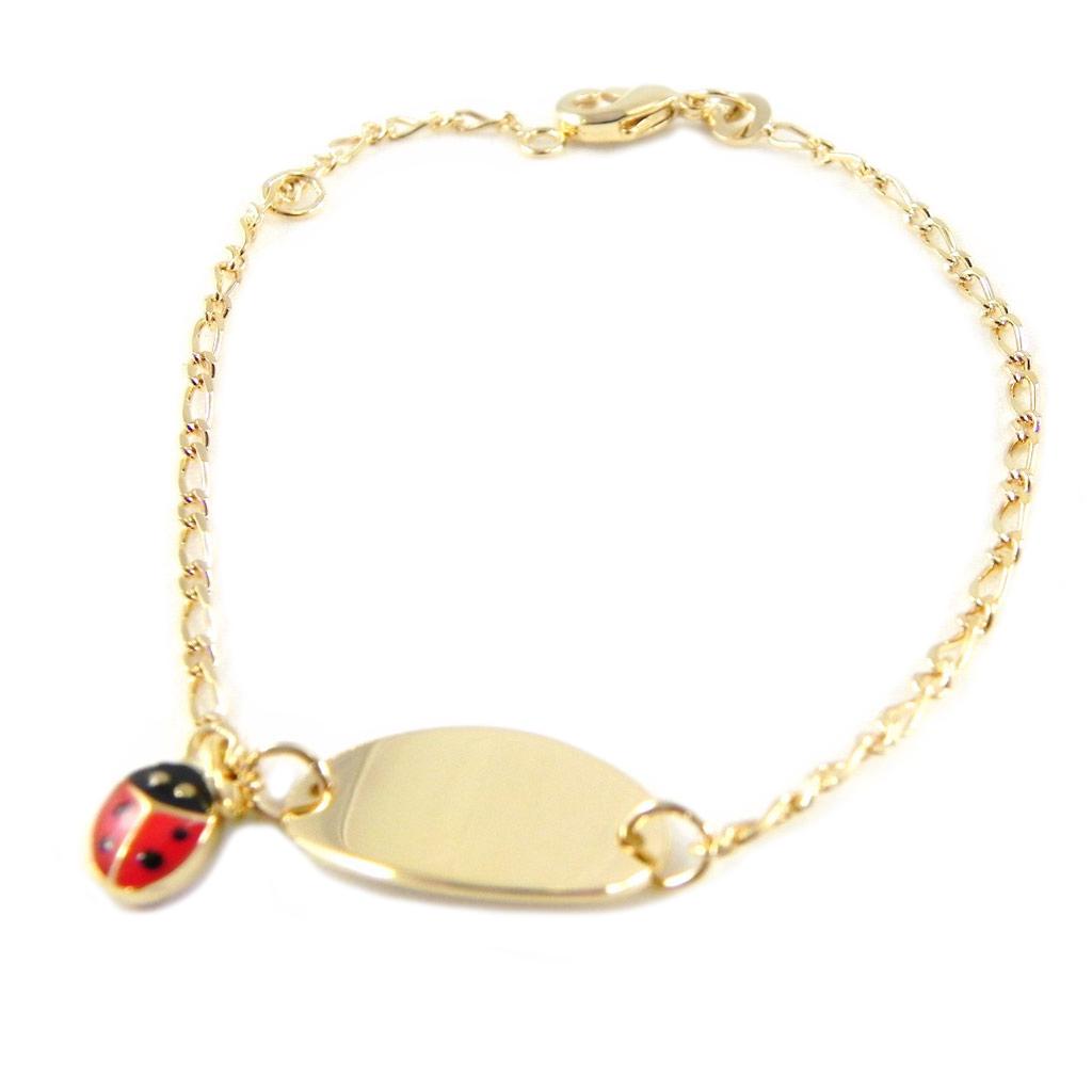 Les Trésors De Lily [B9935] - Zlatý pozlacený náramek 'Bambino Chance' - 16 cm 16x10 mm