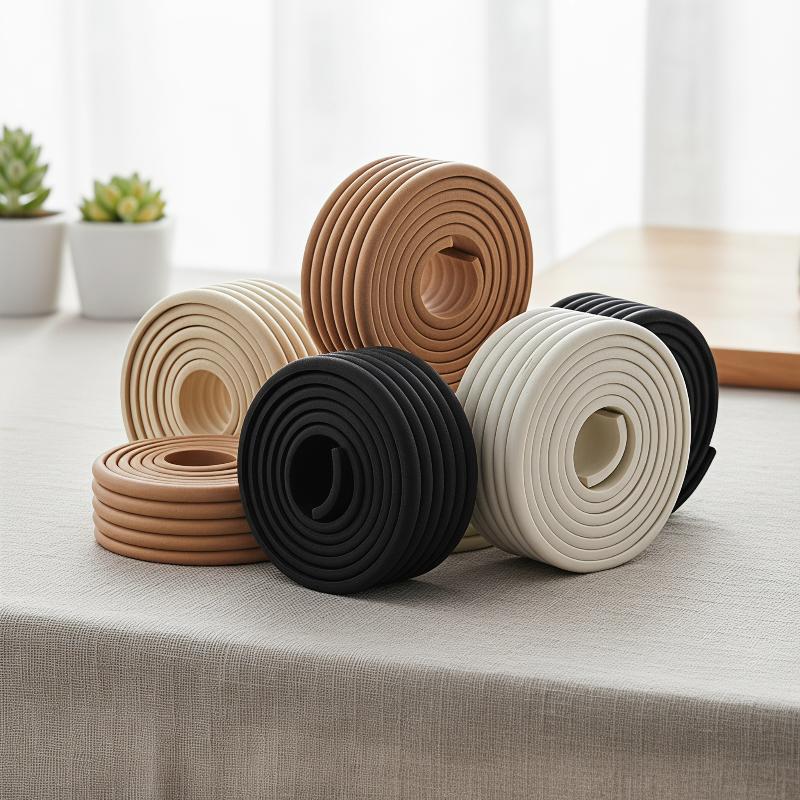 W Shaped Edge Bumper Strip Thick Soft High Elastic Cushion Self Adhesive for Baby Home Furniture Safety Protection