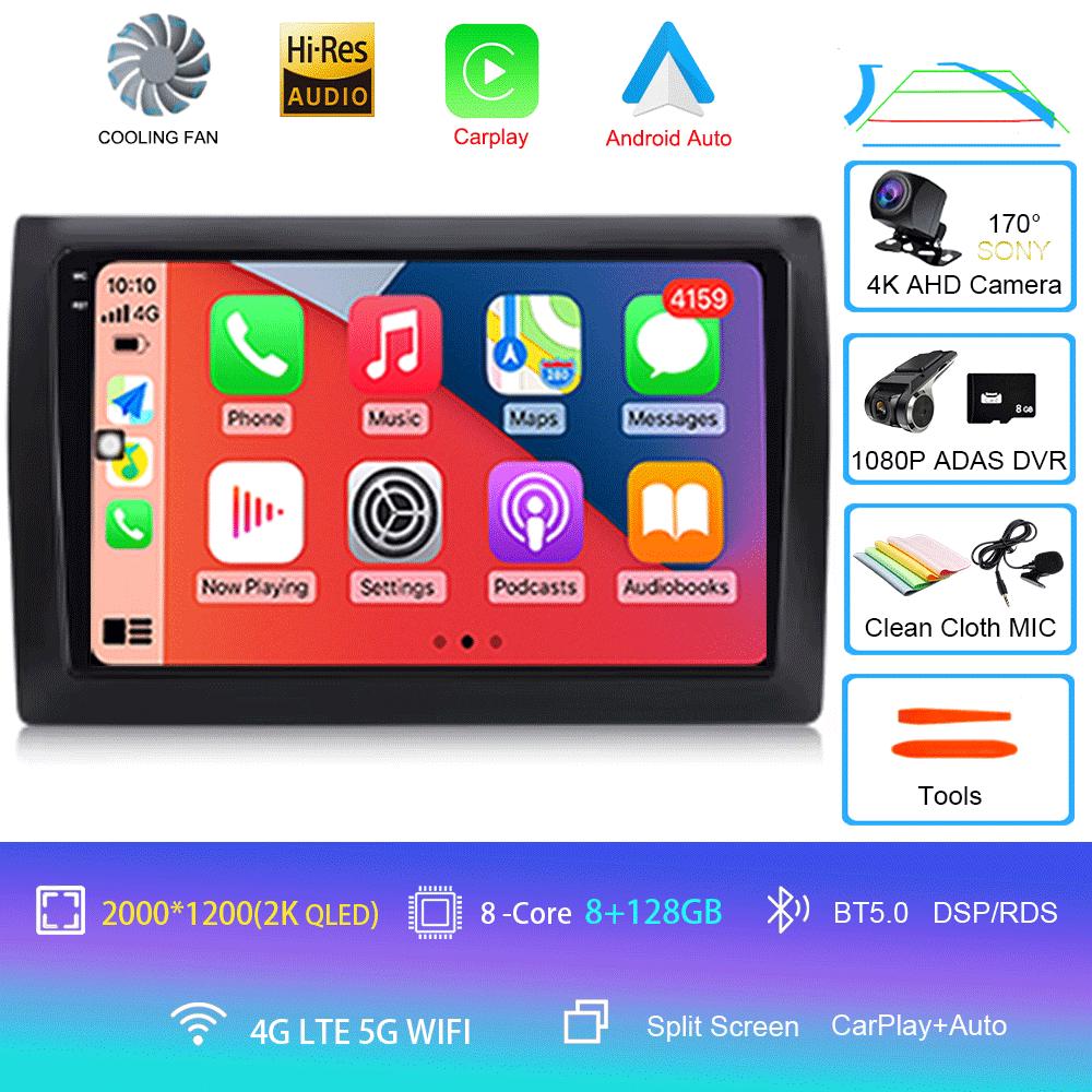 For Fiat Stilo 2002 - 2010 Android 14 Car Radio Automotivo Carplay Auto RDS BT WIFI Autoradio Car Multimedia 2Din Video Player