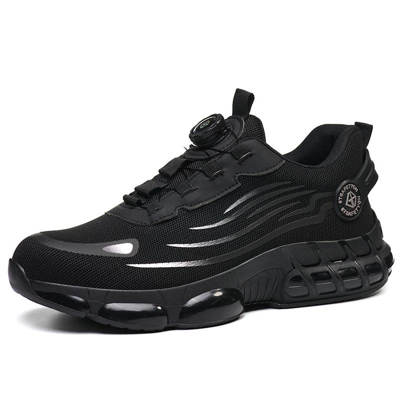 Lightweight Rotating Button Safety Shoes - Anti-Smash, Anti-Puncture; Ideal for Construction & Labor Work