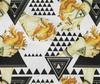 oneOone Cotton Flex Yellow Fabric Triangle Sewing Material Print Fabric By The Yard 40 Inch