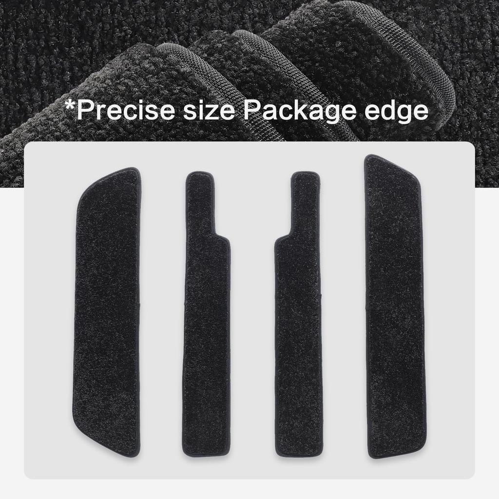 Set of 4 Side Step Mats for Mitsubishi Delica November 2019 and later and Friction D5 (Loop Black, models) - Stain, Scratch, Resistant.