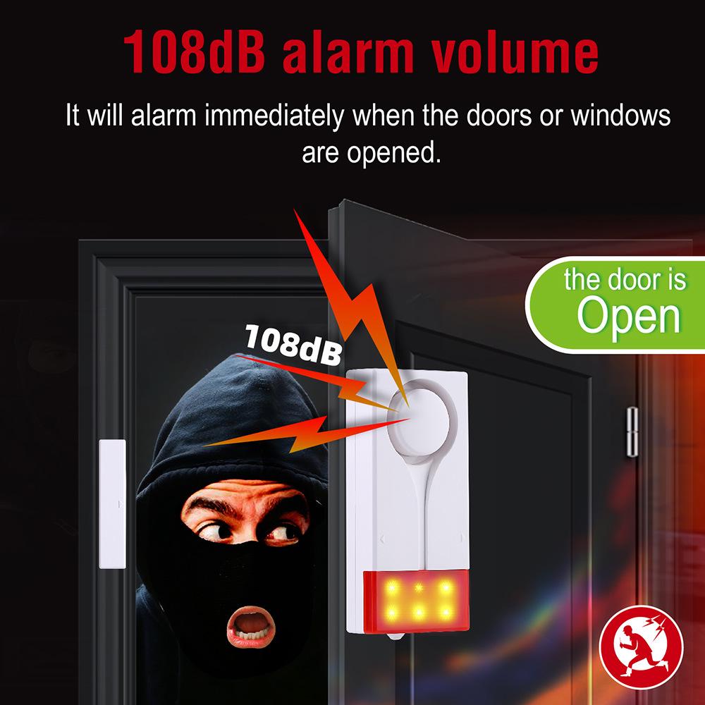 Wireless SF18C Sound & Light Door/Window Alarm with Remote Control