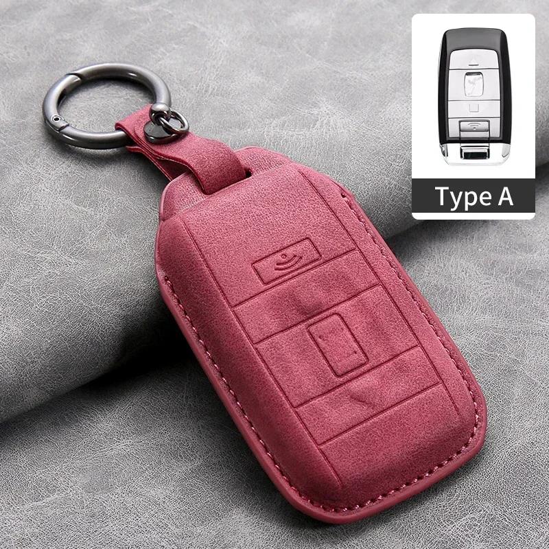 Leather New Car Key Cover Use For Rolls-Royce Cullinan Phantom Ghost Wraith Dawn Key Case Shell Buckle Auto Interior Accessories
