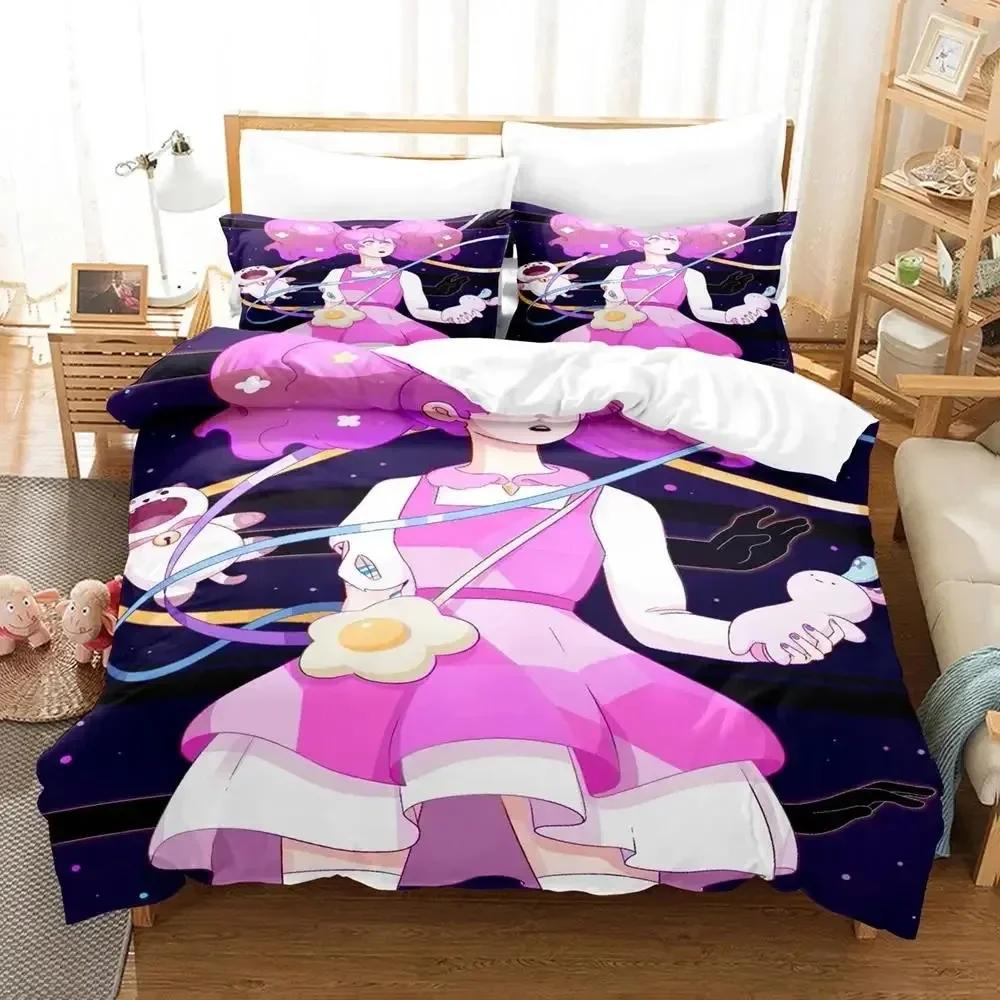 Luxury New 3D Print Cartoon Bee Puppycat Bedding Set Duvet Cover Bed Set Quilt Cover Pillowcase Queen Boys Adult Bedding Set
