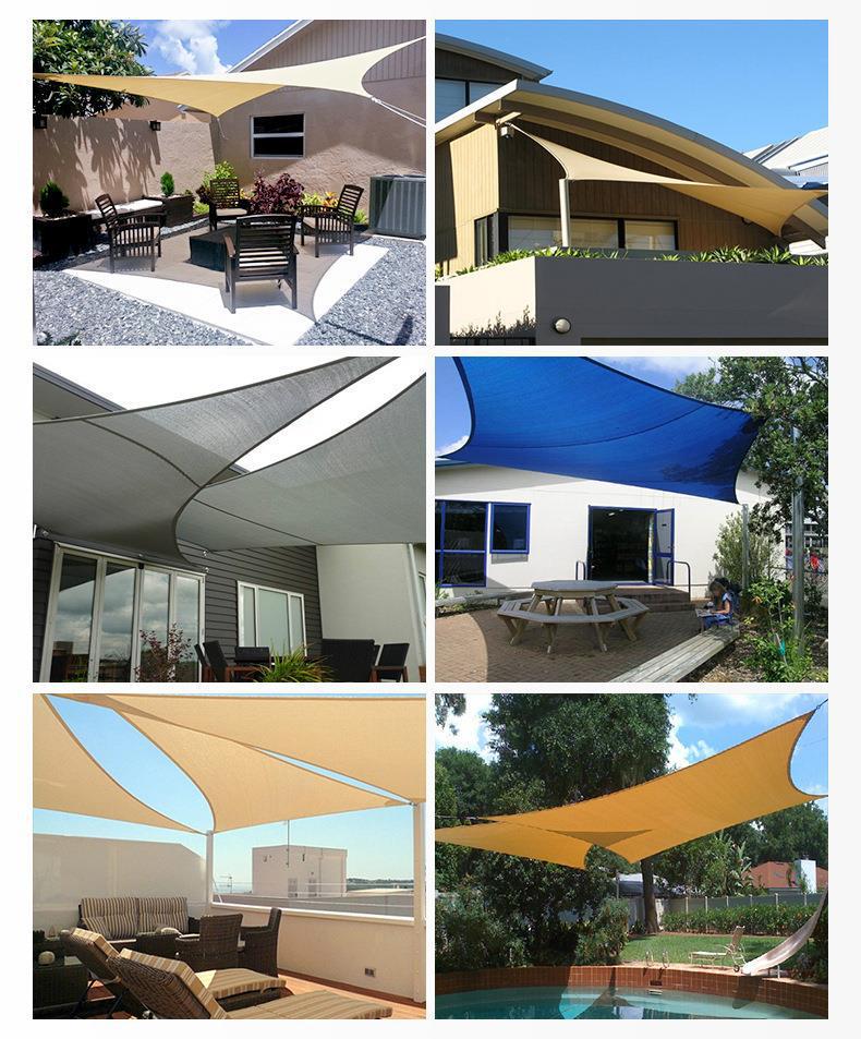 Custom-Made Rainproof and Leaf-Proof Outdoor Shade Sail Canopy - Oxford Sunshade Cloth, Adjustable Size