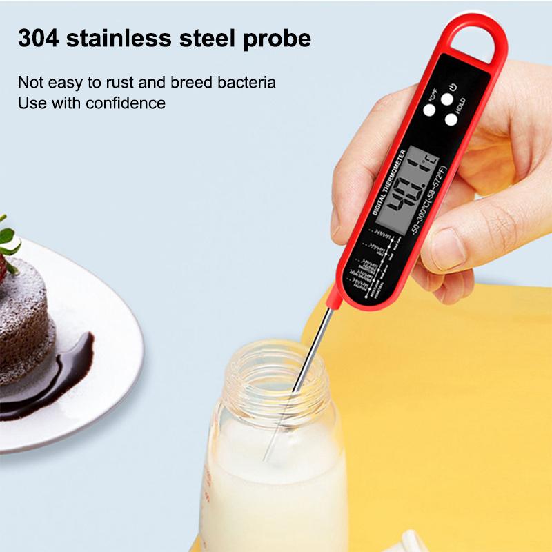 Professionelles Fleischthermometer Digital, Sofortmessung Mit Hoher Genauigkeit Wasserdicht & Hintergrundbeleuchtet Für Grill, BBQ, Ofen, Küche