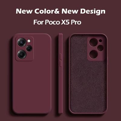 Square Liquid Silicone Case For Xiaomi Poco X5 Pocox5 Poco X5pro X 5 Pro 5G Shockproof Cover For Poco X5 Pro Phone Case