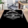 1pc Vintage Clothing Home Office, Durable Polyester Floor Mat with Easy, Office Decor, Urban Style, Nonslip Backing