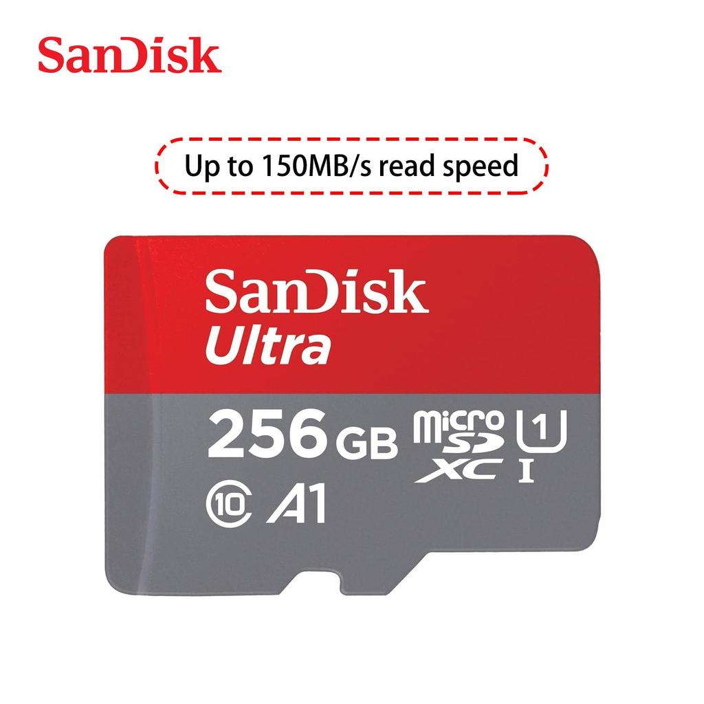 SanDisk ულტრა 128GB Micro SD TF ბარათი SDXC U1 A1 150 მბ/წმ-მდე 32GB 64GB 256GB 512GB Micro SD ბარათი SD/TF ფლეშ ბარათი მეხსიერების ბარათი ტელეფონისთვის, კომპიუტერისთვის, პლანშეტისთვის