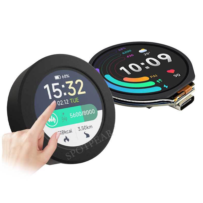 Raspberry Pi Pico 2 RP2350: 1.28" Round LCD Touchscreen Dev Board with 6-Axis Feature