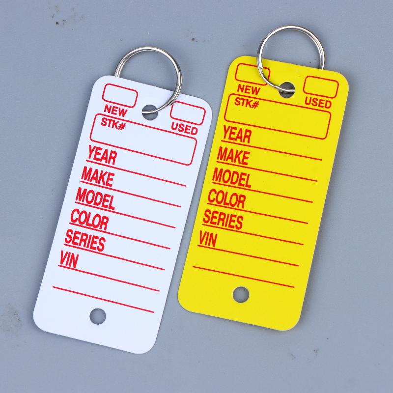 Unique 10PCS Card-shaped DIY Keychains for Cars Pet Name Identification Tags and Fashion Bag Charms for Everyday