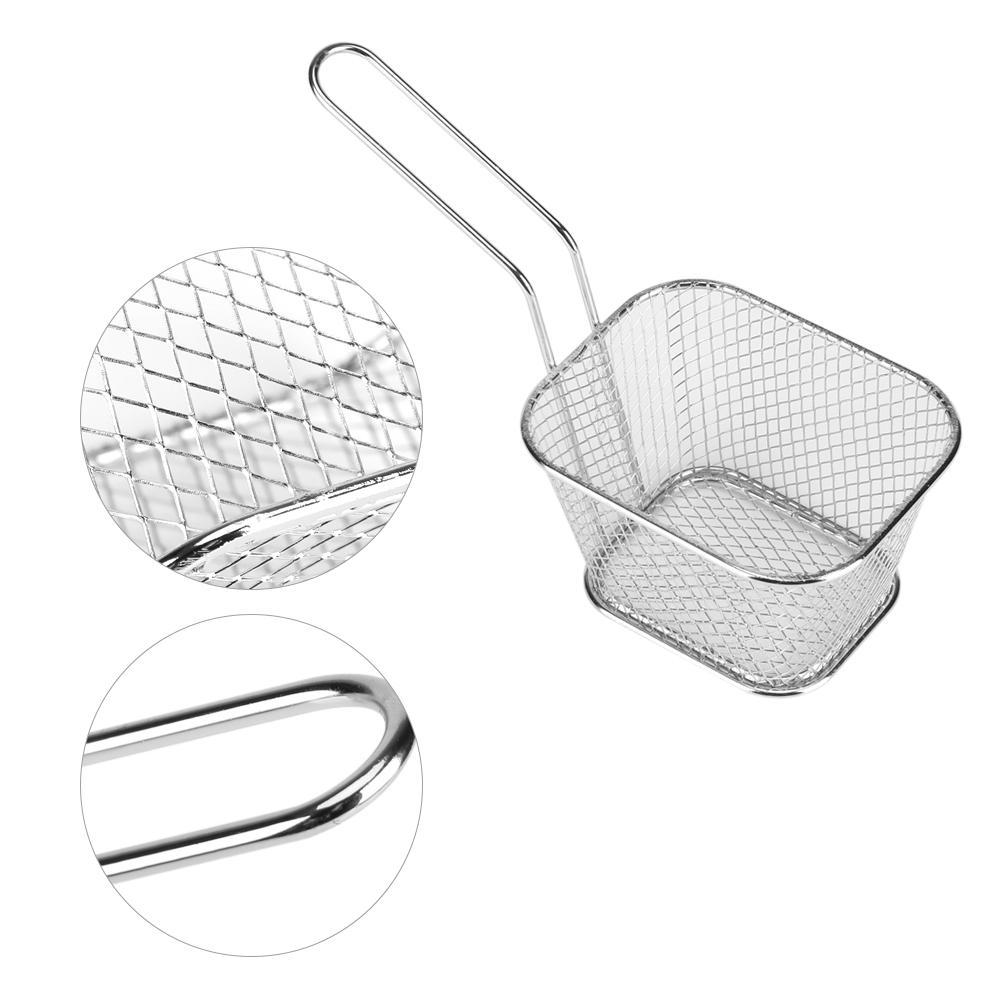 Small Gold Metal Baskets for Serving Chips Fryer Cooking Tool