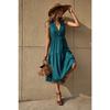 Womens 2026 Summer Sleeveless Shirt Dress Collar Striped V Neck Casual Midi Dresses