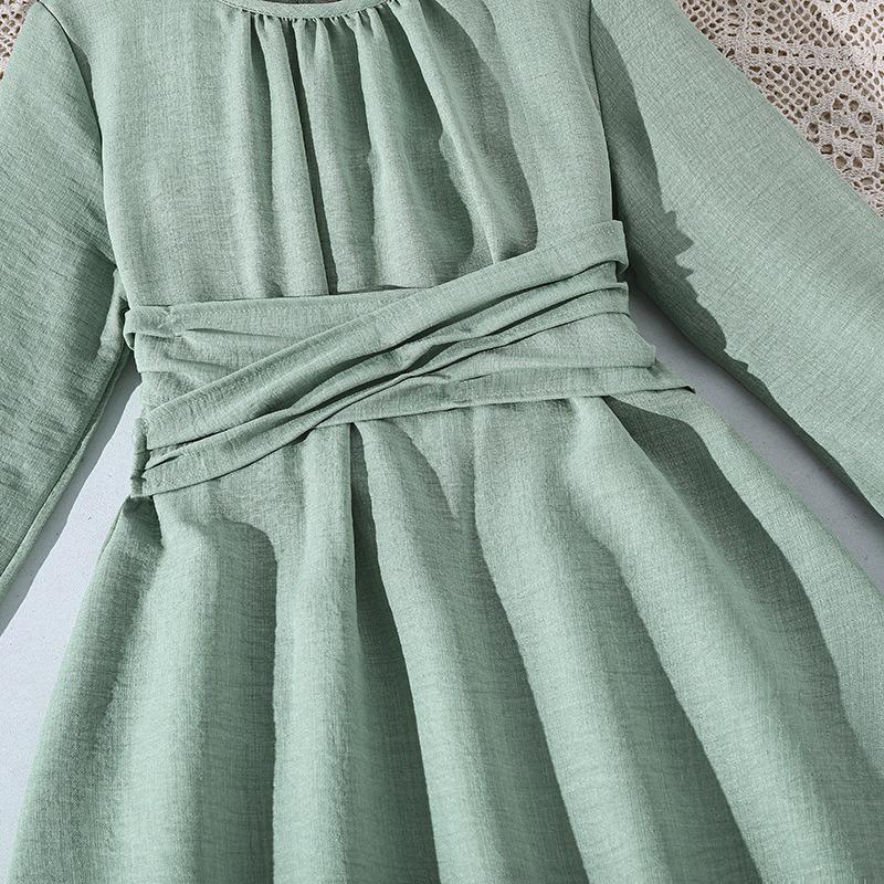 Girls' Fitted Ruffled Dress: Fall Children's Fashion Princess Dress