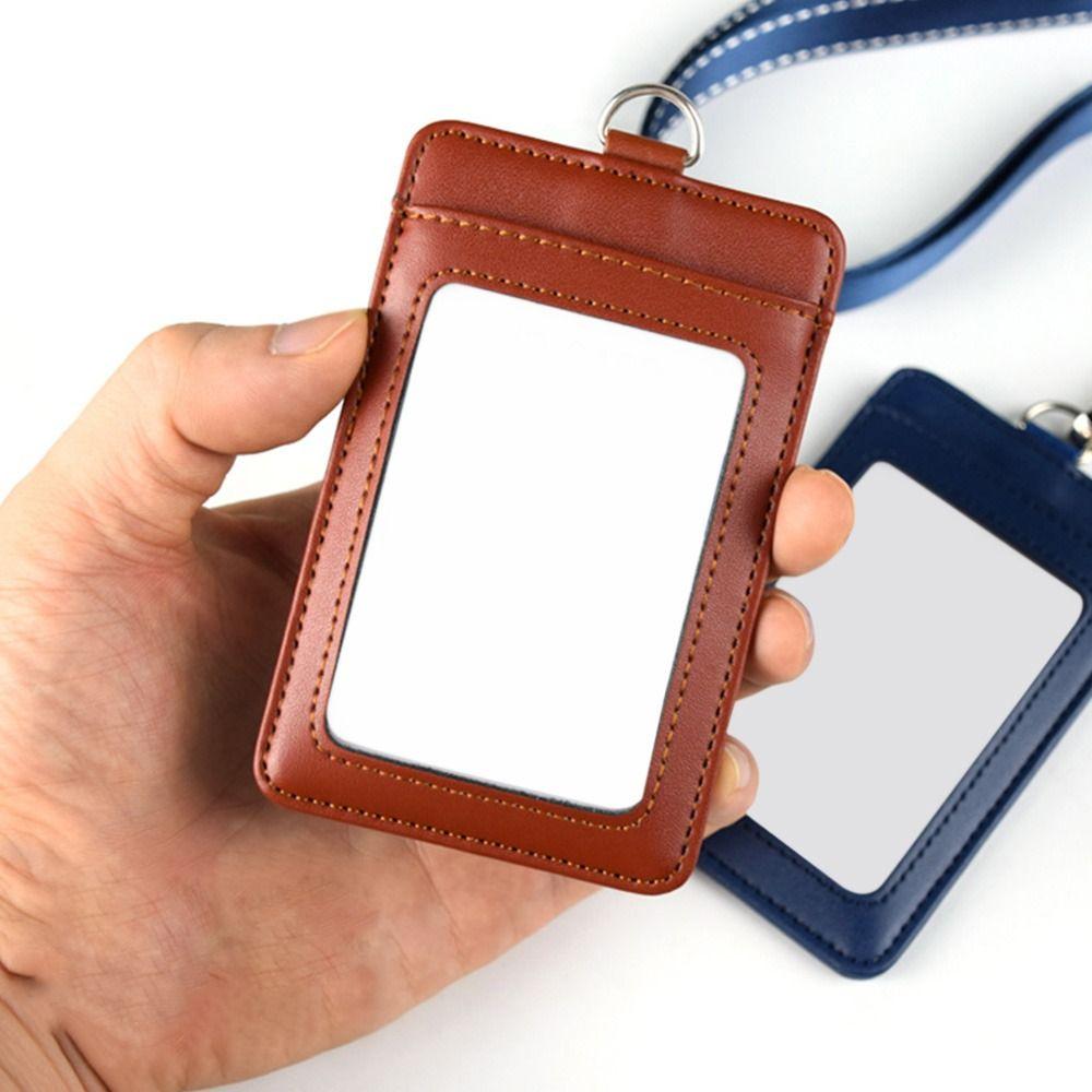 Hot Sale With Lanyard Three Card Position ID Lanyard Name Tag Card Bag Key Chain Card Badge Holder
