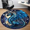 1pc Dragon Fantasy Office Round Area Rug, Under Office Chairs Bedroom Living Room Home Decor, Room Deco