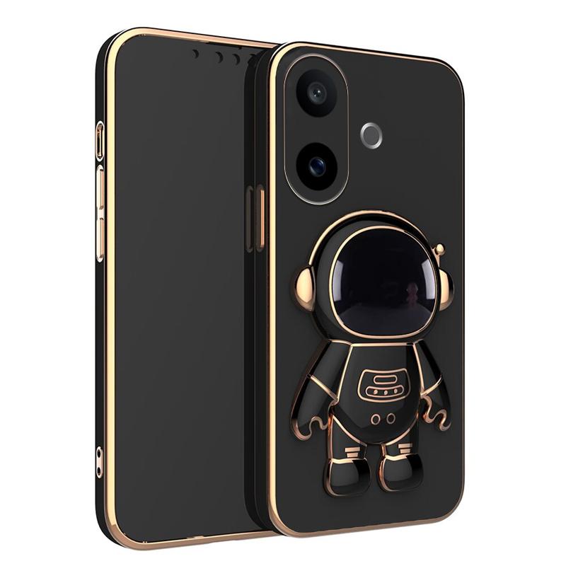 For Vivo V60 Lite Case Shining Astronaut Spaceman Bracket Holder Design soft plating For Vivo V60 Lite Back cover