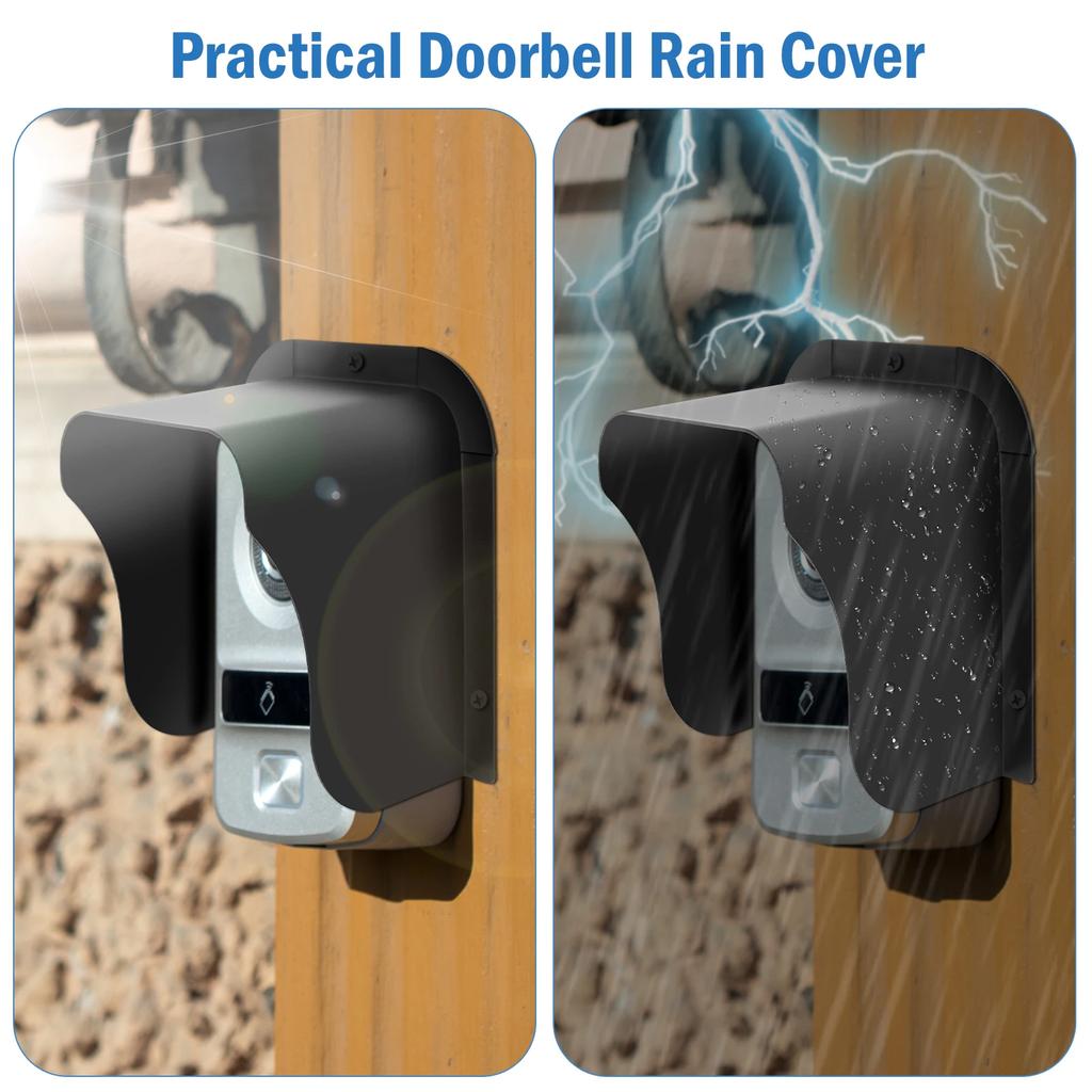 1 Pc Waterproof Access Control Protector Metal Rainproof Doorbell Rain Cover Practical Door Attendance Machine Cover for Outdoor