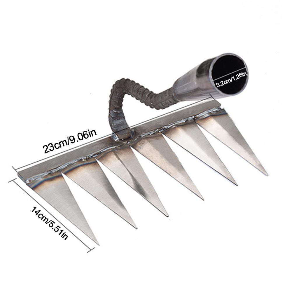 2 In 1 Garden Aerator Ventilated Scarifier Gardening Rotary Tiller Rotary Cultivator Tool Soil Plowing Tool for Garden Lawn Tool