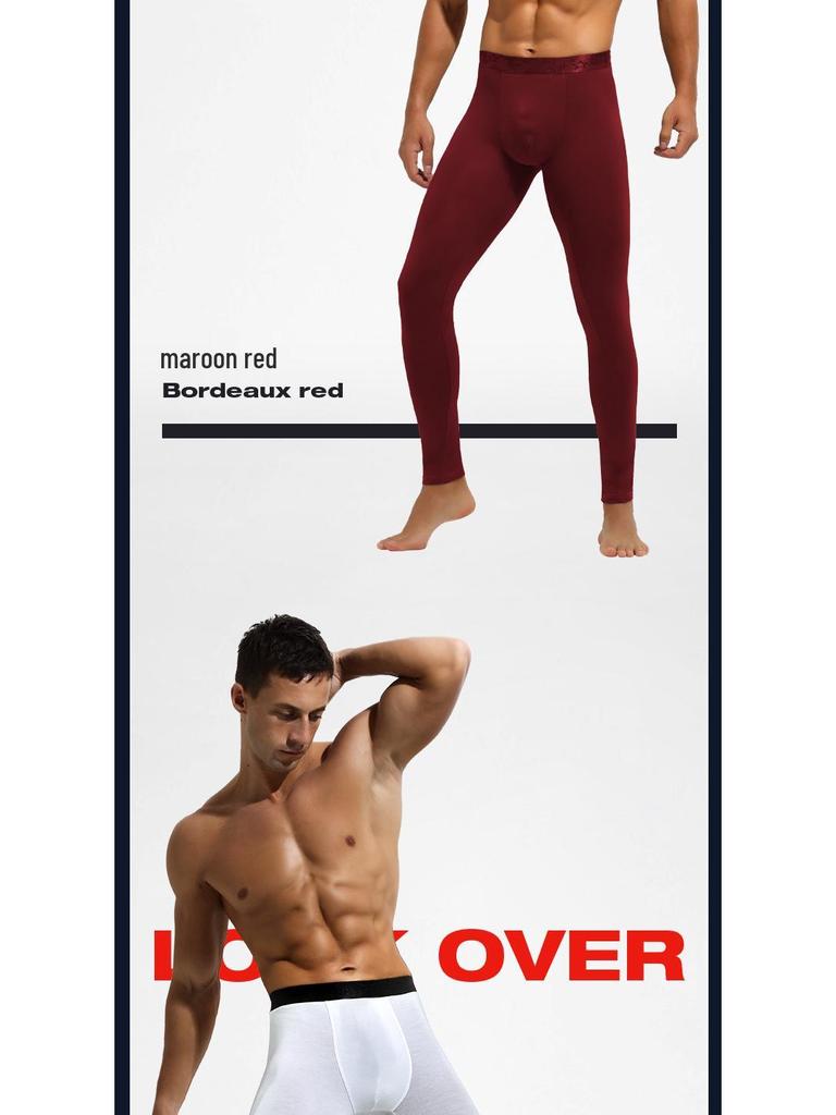 Leggings de toamnă antibacterieni tip glonț pentru bărbați cu căldură în zona inghinală interioară