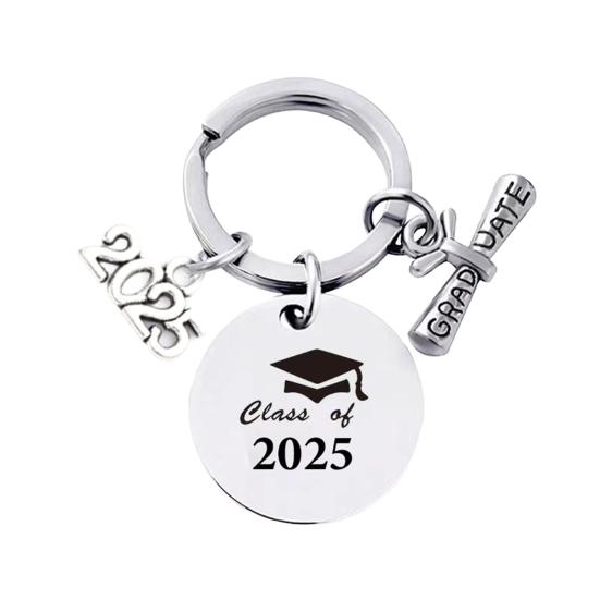 

Подарок на выпускной 2025 года, брелок из нержавеющей стали с гравировкой для выпускников колледжей и средних школ, вдохновляющий сувенир для него и ее A