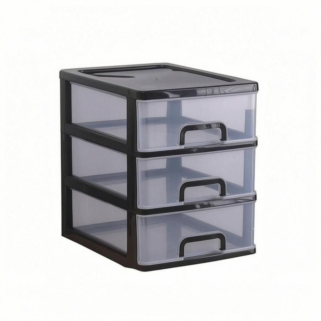 Desktop Drawer Organizer Translucent Fronts Office Supply