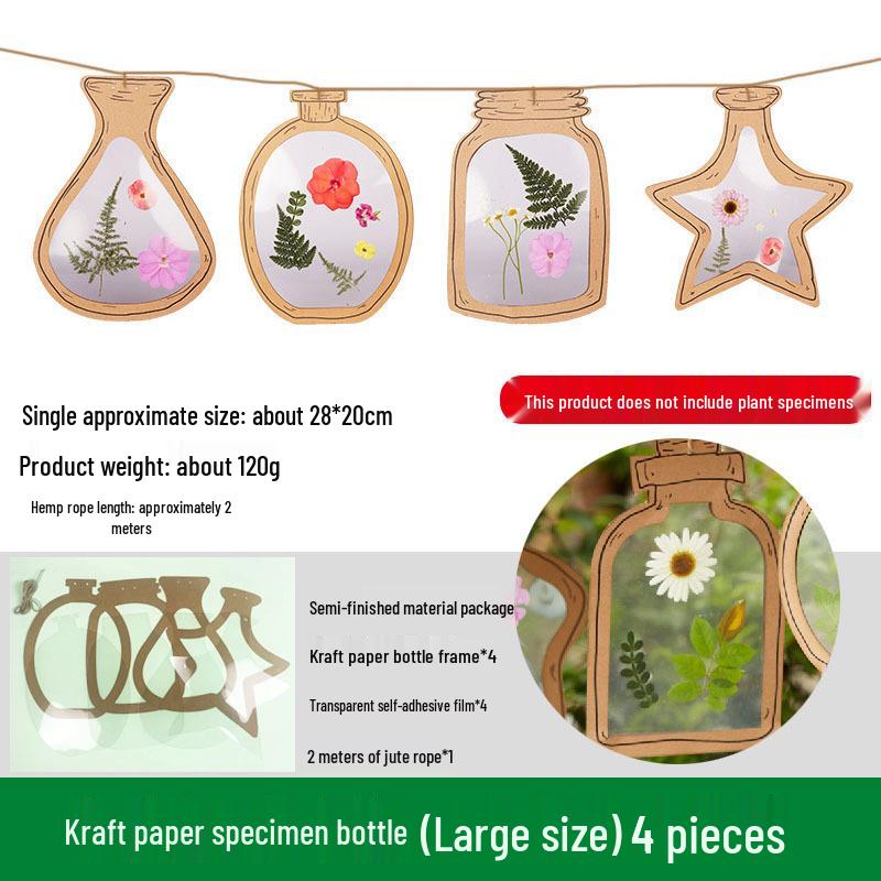 Handmade Resin Pressed Flower Bookmark DIY Kit: Transparent Specimen Stickers & Dried Flowers for Students